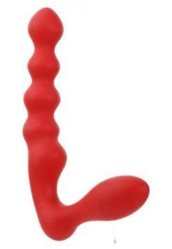 Безремневой страпон Purrfect Silicone Butt Plug Red, 22х4 см. DT20824 фото