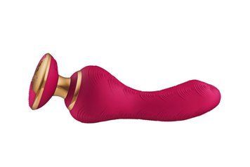 Вибратор для точки G с гибким стволом Shunga Sanya Raspberry, 18,5х3,8 см. SO6903 фото