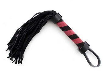 Плеть DS Fetish Leather flogger M black, 44 см. 292401043 фото