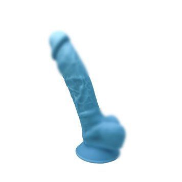 Фалоімітатор SilexD Johnny Blue (MODEL 1 size 7in), двошаровий, силікон + Silexpan, 18,5х3,8 см. SO8211 фото