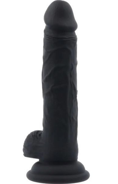 Фалоимитатор силиконовый Virgite R32 Dual Layer Black Editionr, 17,5х3 см. 410339 фото