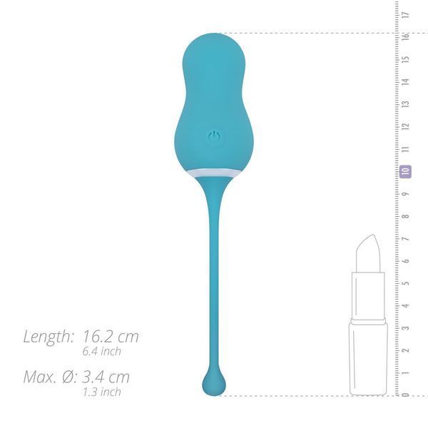 Виброяйцо с пультом ДУ Cala Azul &ndash; Elena Vibrating Egg With Remote Control, 10 режимов, 16,2х3,4 см. SO8886 фото