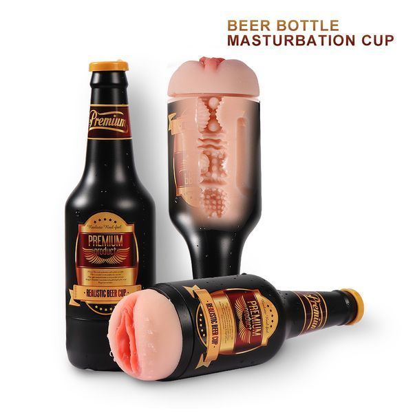 Мастурбато-вагіна у формі пляшки Beer bottle masturbation Cup, 24х6 см. SQ-MA70018 фото