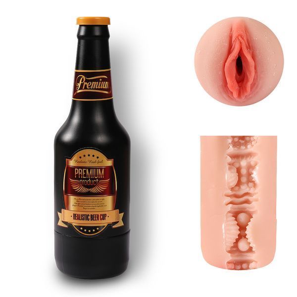 Мастурбато-вагіна у формі пляшки Beer bottle masturbation Cup, 24х6 см. SQ-MA70018 фото