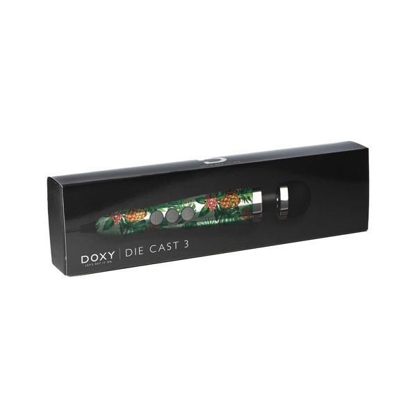 Вібромасажер DOXY Die Cast 3 PINEAPPLE дуже потужний, живлення 220В, металевий корпус, 28х4,5 см. SO8022 фото