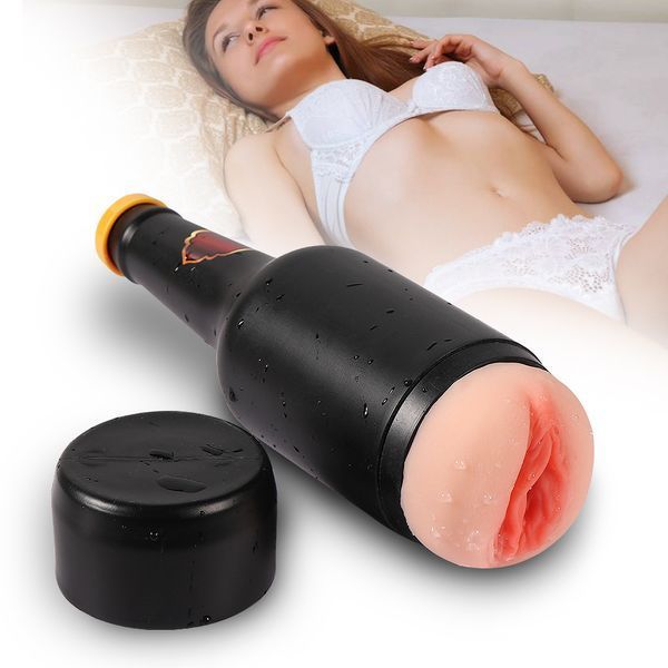 Мастурбато-вагіна у формі пляшки Beer bottle masturbation Cup, 24х6 см. SQ-MA70018 фото