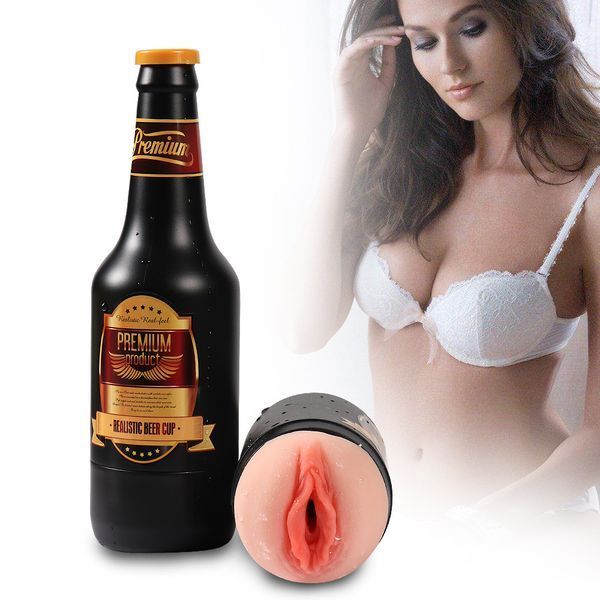 Мастурбато-вагіна у формі пляшки Beer bottle masturbation Cup, 24х6 см. SQ-MA70018 фото