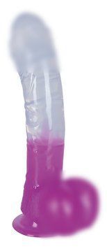 Фалоїмітатор &mdash; Ready Mate Dildo clear/lila, 19х3,5 см. 61325200390000 фото