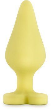 Анальний лаг PLAY WITH ME CANDY HEART SPANK ME YELLOW, 9х3,5 см. T330541 фото