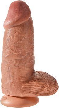 Фаллоимитатор KING COCK CHUBBY TAN, 23х7,6 см. DT45527 фото