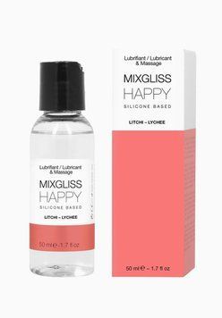 Лубрикант на силіконовій основі з ароматом китайського лічі MixGliss HAPPY &mdash; LITCHI, 50 мл. SO1364 фото