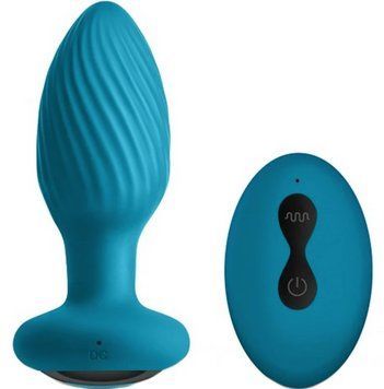 Анальная пробка с вибрацией и ротацией NS Novelties Inya Alpine (Blue), 9,6х3,4 см. 430403 фото