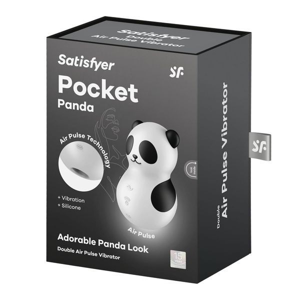 Вакуумный клиторальный стимулятор с вибрацией Satisfyer Pocket Panda, 8,8х5,7 см. SX2176 фото