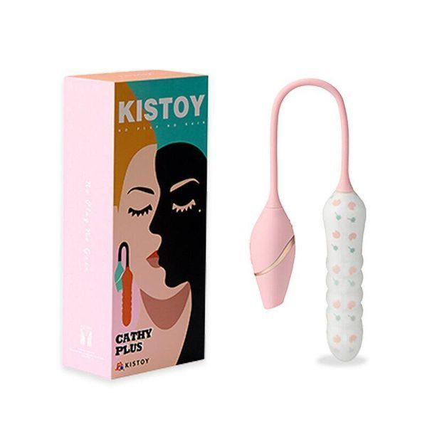 Вібратор-пульсатор із вакуумним стимулятором KISTOY Cathy Plus на гнучкому зчепленні SO8713 фото