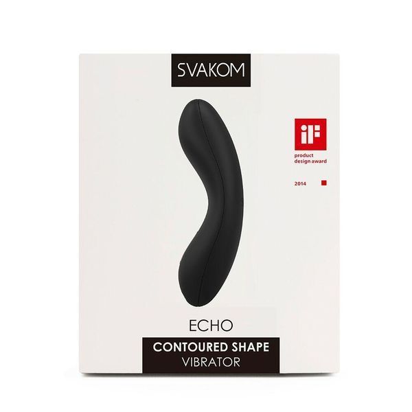 Клиторальный вибратор Svakom Echo Black, 8,8х3,8 см. SO4824 фото