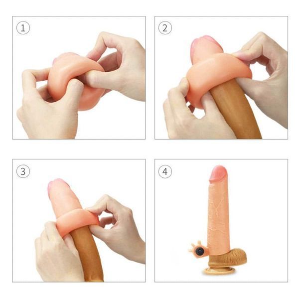 Насадка на член с вибрацией Vibrating Nature Extender Add 2" +5 см, 19х4,5 см. 6452LV414101-9 фото
