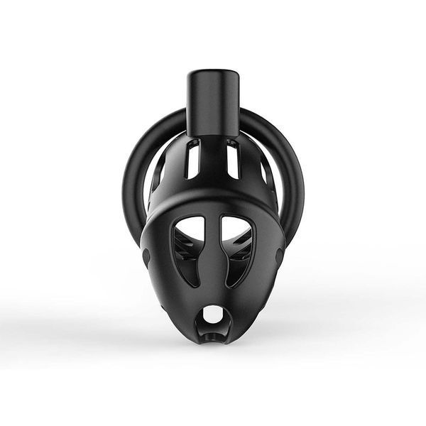 Клетка для пениса LOCKINK SEVANDA Plastic Penis Chastity Cage, черная, 3 кольца разных размеров SX2841 фото
