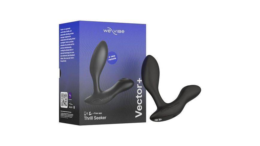 Смарт-вибромассажер простаты We-Vibe Vector+ CHARCOAL BLACK, 10,6х3 см. SO8241 фото