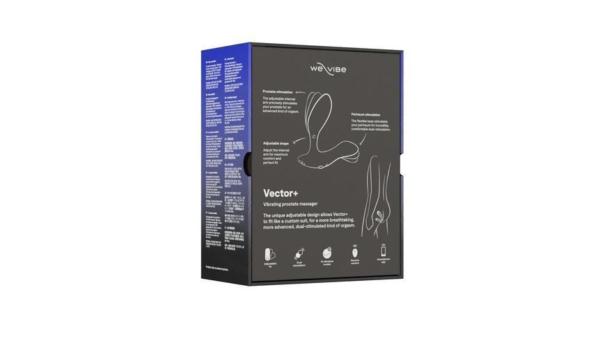 Смарт-вибромассажер простаты We-Vibe Vector+ CHARCOAL BLACK, 10,6х3 см. SO8241 фото