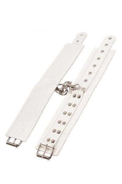 Оковы Leather Restraints Leg Cuffs, white 280162 фото