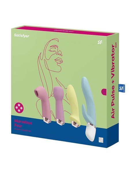 Вібратор із насадками Satisfyer Marvelous Four SO6733 фото