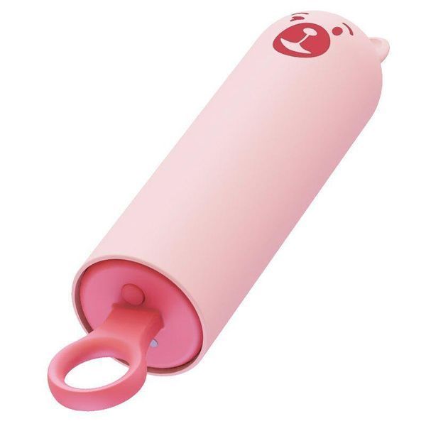 Реалістичний вібратор під виглядом морозива CuteVibe Teddy Pink (Black Dildo), 17,6х3,6 см. SO6547 фото