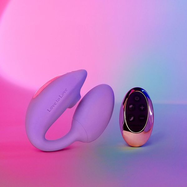Віброяйце з вакуумною стимуляцією та пультом ДУ Love To Love Wonderlover VIVA MAUVE, 9,8х3,9 см. SO9615 фото