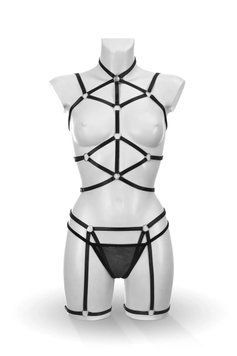 Комплект Bijoux Pour Toi &mdash; Sidonie, портупея, гартери та трусики SX3853 фото