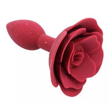 Анальная пробка Rose but plug, 10,7х3 см. 538418 фото