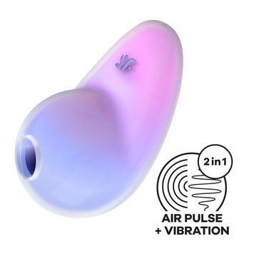 Вакуумний кліторальний стимулятор із вібрацією Satisfyer Pixie Dust Violet/Pink, 9,4х6 см. SO8972 фото