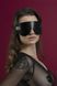 Маска на очі Feral Feelings &mdash; Blindfold Mask, натуральна шкіра, чорна SO3412 фото 1