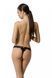Кружевные трусики с атласным бантиком Naja Thong black, S/M, L/XL, XXL/XXXL SO5365 фото 2