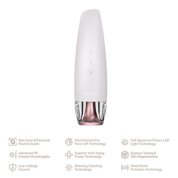 Антивіковий LED-випромінювач для відновлення шкіри обличчя GESKE Anti-Aging Skin Renewer 9в1 starlight HB0584 фото