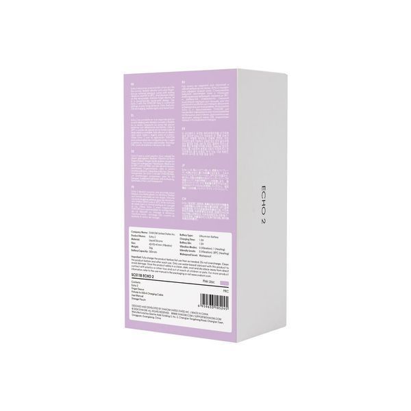 Смарт-вибратор для клитора Svakom Echo 2 Pink Lilac, подогрев до 38 &deg;C, съемная насадка на палец, 9,2х4,2 см. SX2449 фото