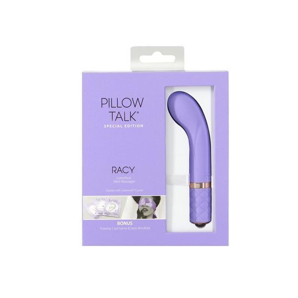 Розкішний вібратор Pillow Talk Racy Purple Special Edition, Сваровськи, пов'язка на очі+гра, 12,7 х2, 2 см. SO6855 фото