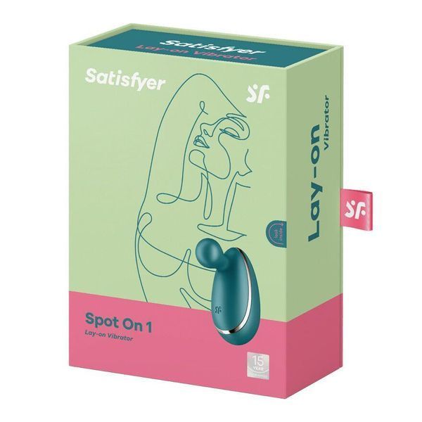 Вибратор для наружной стимуляции Satisfyer Spot On 1 Green, гибкий отросток, 7,5х5 см. SO8414 фото