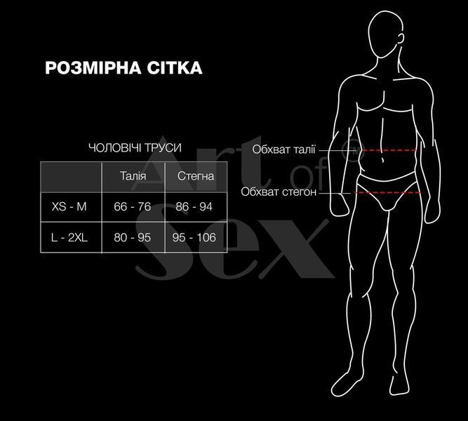 Мужские трусы с силиконовой анальной пробкой Art of Sex - Joni plug panties Red, размер пробки S, XS-2XL SO6173 фото