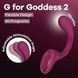 Вагінально-кліторальний вібратор Satisfyer G for Goddess 2 Wine Red, 2 мотори, 19х4 см. SX3260 фото 5