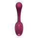 Вагінально-кліторальний вібратор Satisfyer G for Goddess 2 Wine Red, 2 мотори, 19х4 см. SX3260 фото 3