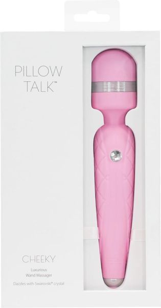 Роскошный вибромассажер PILLOW TALK - Cheeky Pink с кристаллом Сваровски, 20,6х3,9 см. SO2727 фото