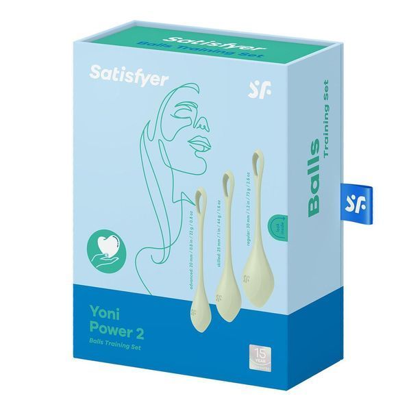 Набір йоні намистин для зміцнення м'язів тазового дна Satisfyer Yoni Power 2 Light Green SO5549 фото