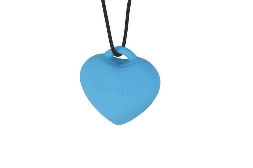 Мини-вибратор &laquo;Сердечко&raquo; FairyGasm PleasureStone blue, 9 режимов, на шнурке, 5,5х5,3 см. SX0643 фото