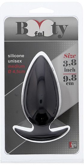 Анальна пробка BOOTYFUL MEDIUM 3.8 INCH - BLACK DT21012 фото