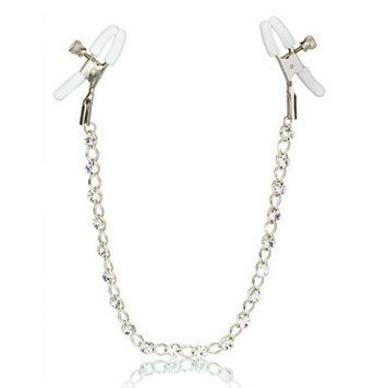 Зажимы для сосков Crystal Chain Nipple Clamps от CalExotics 480254 фото