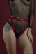 Гартери Feral Feelings - Belt Briefs, трусики, натуральна шкіра, колір червоний SO3446 фото 1