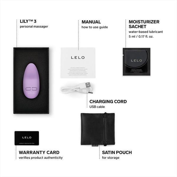 Мінівібратор для клітора LELO Lily 3 Calm Lavender, 10 режимів, дуже потужний, 7,4х3,9 см. SX0693 фото