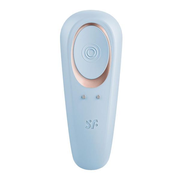 Вібратор для пар Satisfyer Double Classic Light Blue, 9х3,5 см. SX3654 фото