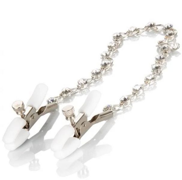 Зажимы для сосков Crystal Chain Nipple Clamps от CalExotics 480254 фото