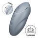 Кліторальний вібратор із пульсацією Satisfyer Tap & Climax 1 Bluegrey, 11х4,6 см. SX0568 фото 1