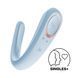 Вібратор для пар Satisfyer Double Classic Light Blue, 9х3,5 см. SX3654 фото 1